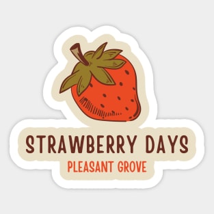 Cartoon strawberry days pleasant grove utah Sticker